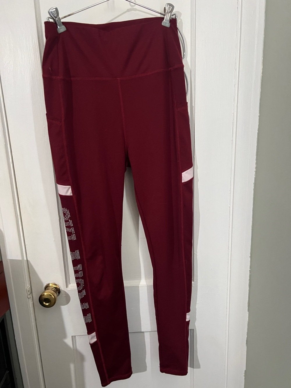Oklahoma Crimson Leggings with Bling Accents